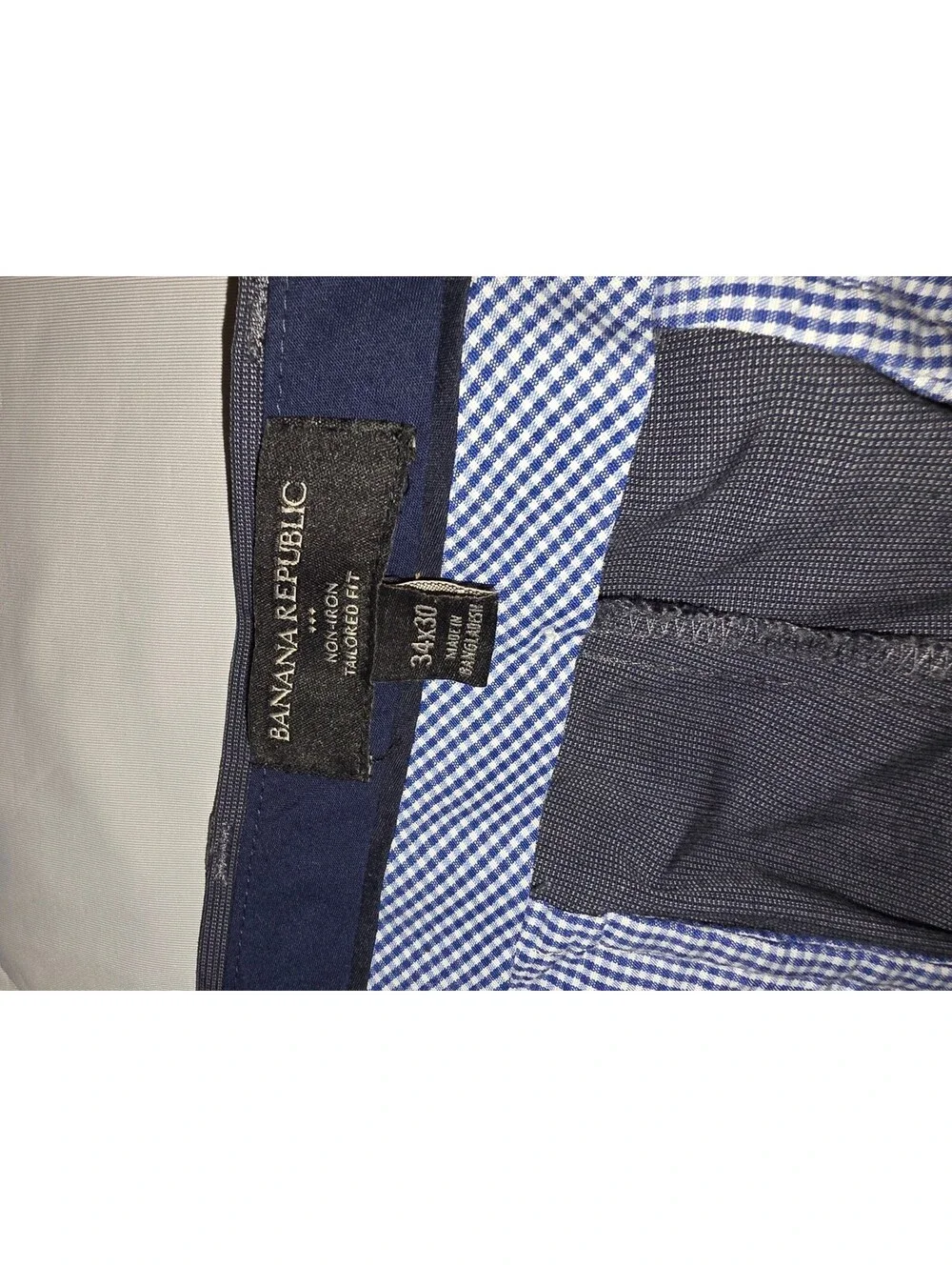 Banana Republic Tailored Fit Pants Mens 34x30 Gray Mid Rise
